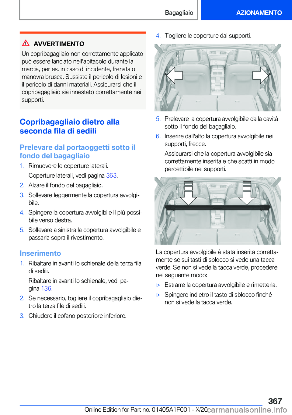 BMW X7 2021  Libretti Di Uso E manutenzione (in Italian) �A�V�V�E�R�T�I�M�E�N�T�O
�U�n��c�o�p�r�i�b�a�g�a�g�l�i�a�i�o��n�o�n��c�o�r�r�e�t�t�a�m�e�n�t�e��a�p�p�l�i�c�a�t�o
�p�u�
