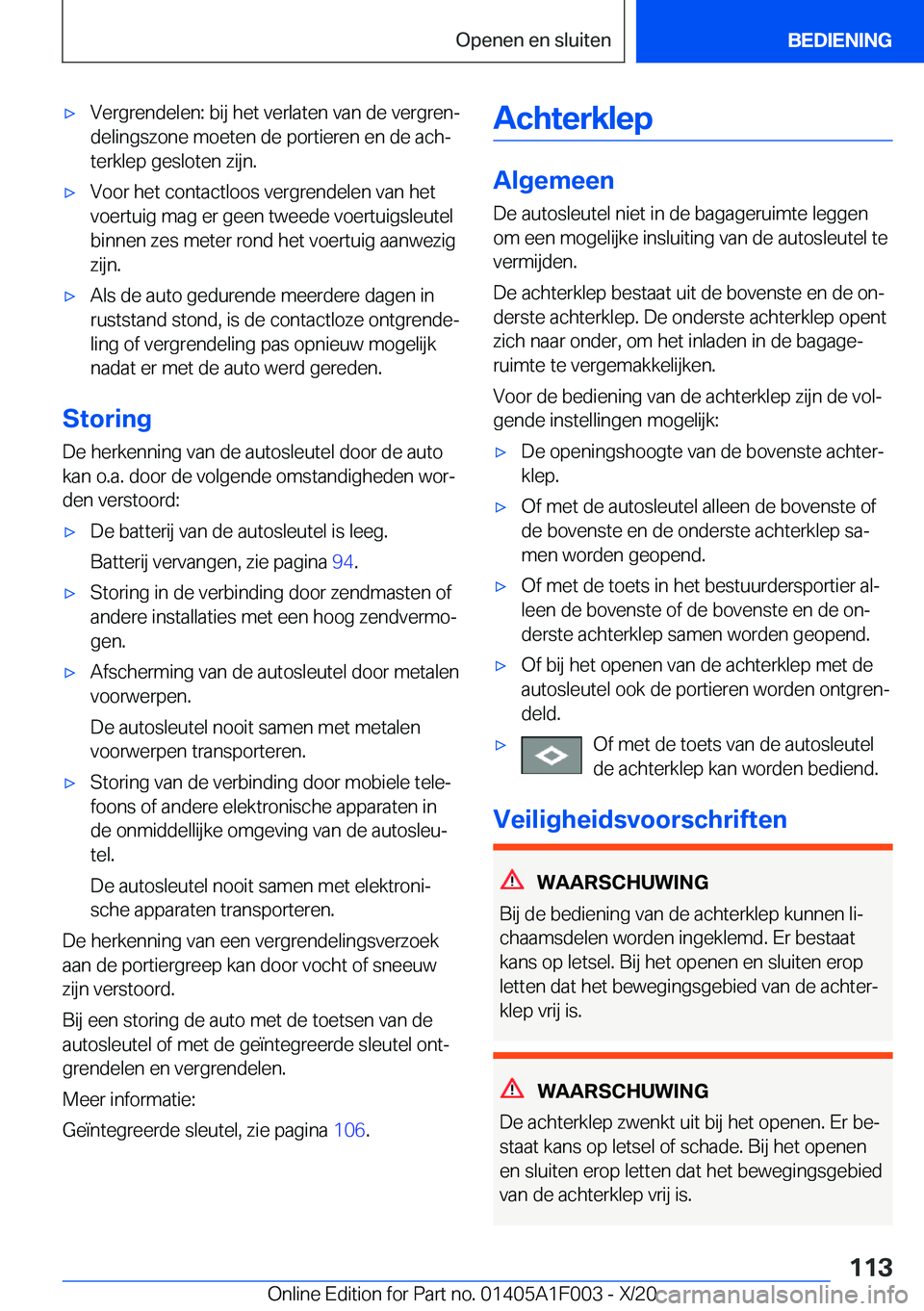 BMW X7 2021  Instructieboekjes (in Dutch) 'x�V�e�r�g�r�e�n�d�e�l�e�n�:��b�i�j��h�e�t��v�e�r�l�a�t�e�n��v�a�n��d�e��v�e�r�g�r�e�nj
�d�e�l�i�n�g�s�z�o�n�e��m�o�e�t�e�n��d�e��p�o�r�t�i�e�r�e�n��e�n��d�e��a�c�hj �t�e�r�k�l�e�p�