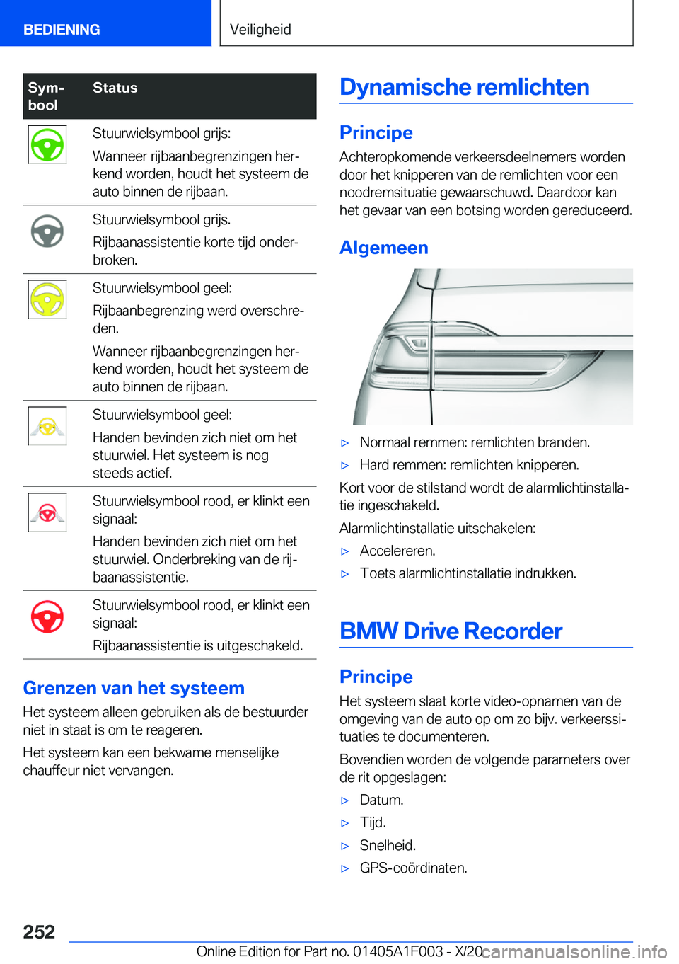 BMW X7 2021  Instructieboekjes (in Dutch) �S�y�mj
�b�o�o�l�S�t�a�t�u�s�S�t�u�u�r�w�i�e�l�s�y�m�b�o�o�l��g�r�i�j�s�:
�W�a�n�n�e�e�r��r�i�j�b�a�a�n�b�e�g�r�e�n�z�i�n�g�e�n��h�e�rj
�k�e�n�d��w�o�r�d�e�n�,��h�o�u�d�t��h�e�t��s�y�s�t�e�e�