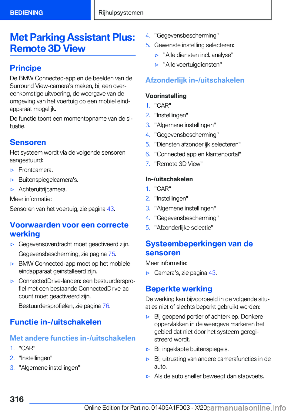 BMW X7 2021  Instructieboekjes (in Dutch) �M�e�t��P�a�r�k�i�n�g��A�s�s�i�s�t�a�n�t��P�l�u�s�:�R�e�m�o�t�e��3�D��V�i�e�w
�P�r�i�n�c�i�p�e
�D�e��B�M�W��C�o�n�n�e�c�t�e�d�-�a�p�p��e�n��d�e��b�e�e�l�d�e�n��v�a�n��d�e �S�u�r�r�o�u�n�d�
