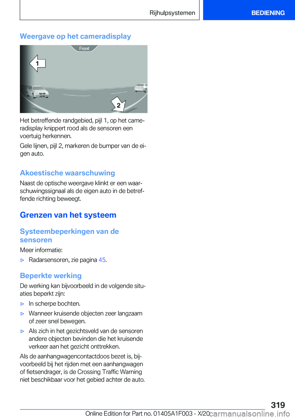 BMW X7 2021  Instructieboekjes (in Dutch) �W�e�e�r�g�a�v�e��o�p��h�e�t��c�a�m�e�r�a�d�i�s�p�l�a�y
�H�e�t��b�e�t�r�e�f�f�e�n�d�e��r�a�n�d�g�e�b�i�e�d�,��p�i�j�l��1�,��o�p��h�e�t��c�a�m�ej
�r�a�d�i�s�p�l�a�y��k�n�i�p�p�e�r�t��r�o�o