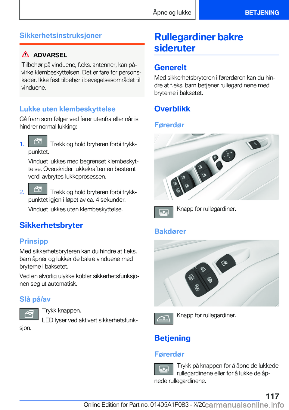 BMW X7 2021  InstruksjonsbØker (in Norwegian) �S�i�k�k�e�r�h�e�t�s�i�n�s�t�r�u�k�s�j�o�n�e�r
�A�D�V�A�R�S�E�L
�T�i�l�b�e�h�