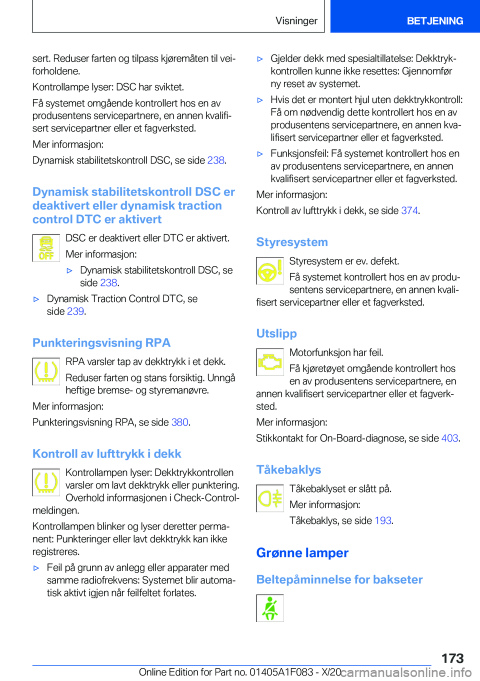 BMW X7 2021  InstruksjonsbØker (in Norwegian) �s�e�r�t�.��R�e�d�u�s�e�r��f�a�r�t�e�n��o�g��t�i�l�p�a�s�s��k�j�