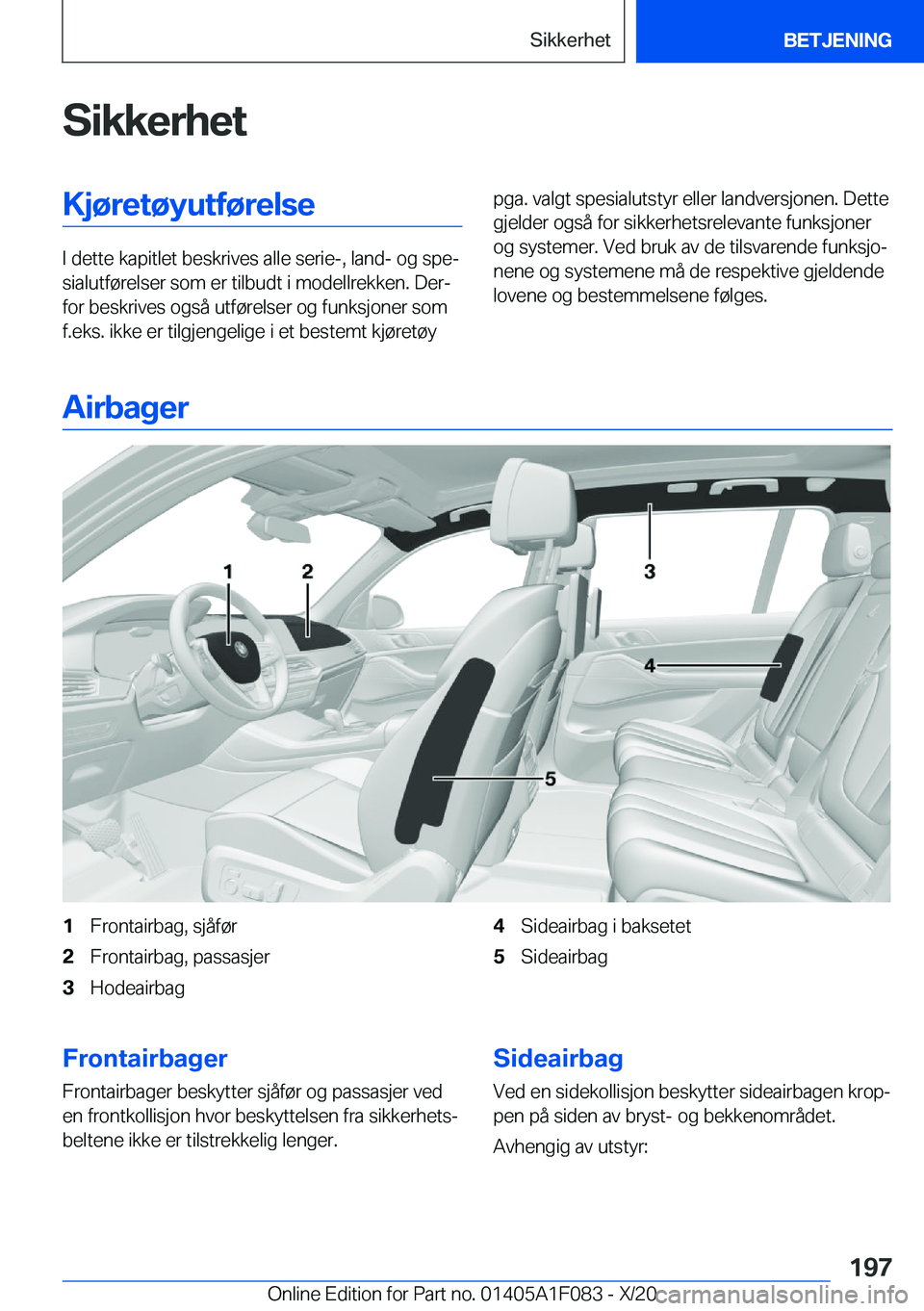 BMW X7 2021  InstruksjonsbØker (in Norwegian) �S�i�k�k�e�r�h�e�t�K�j�