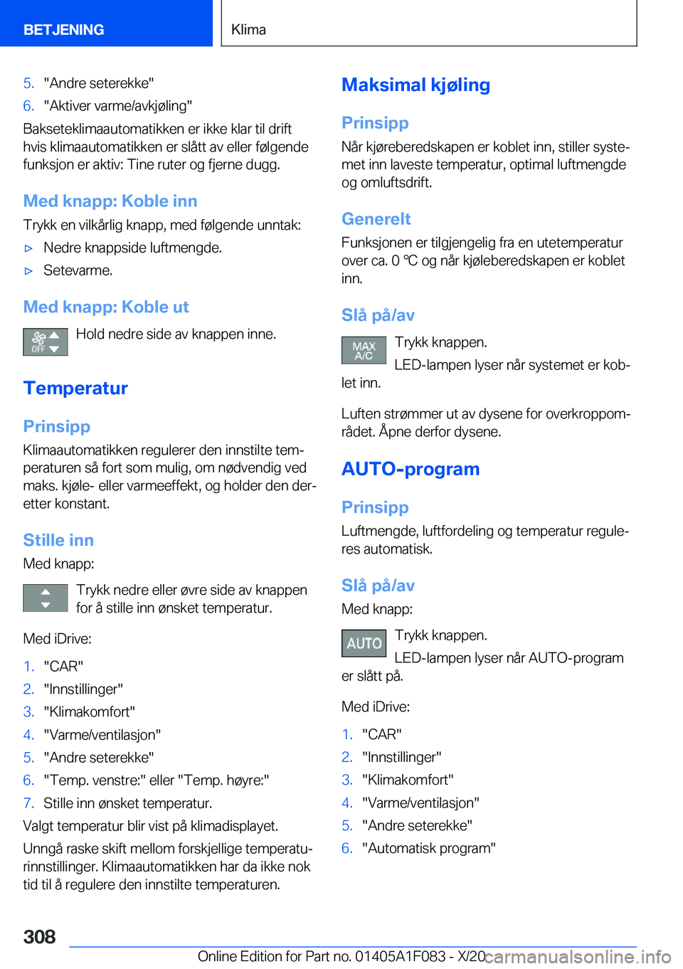 BMW X7 2021  InstruksjonsbØker (in Norwegian) �5�.��A�n�d�r�e��s�e�t�e�r�e�k�k�e��6�.��A�k�t�i�v�e�r��v�a�r�m�e�/�a�v�k�j�