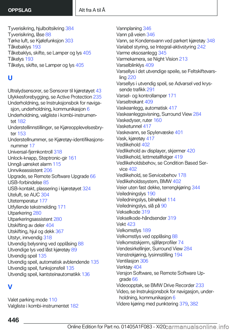 BMW X7 2021  InstruksjonsbØker (in Norwegian) �T�y�v�e�r�i�s�i�k�r�i�n�g�,��h�j�u�l�b�o�l�t�s�i�k�r�i�n�g��3�8�4�
�T�y�v�e�r�i�s�i�k�r�i�n�g�,��l�å�s�e� �8�8�
�T�