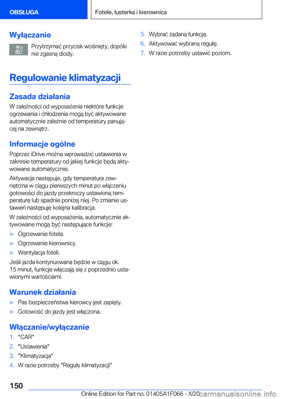 BMW X7 2021  Instrukcja obsługi (in Polish) �W�y�ł�ą�c�z�a�n�i�e�P�r�z�y�t�r�z�y�m�a�