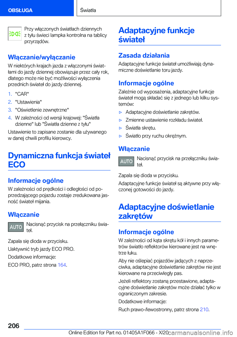 BMW X7 2021  Instrukcja obsługi (in Polish) �P�r�z�y��w�ł�