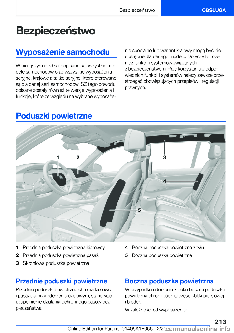 BMW X7 2021  Instrukcja obsługi (in Polish) �B�e�z�p�i�e�c�z�e�