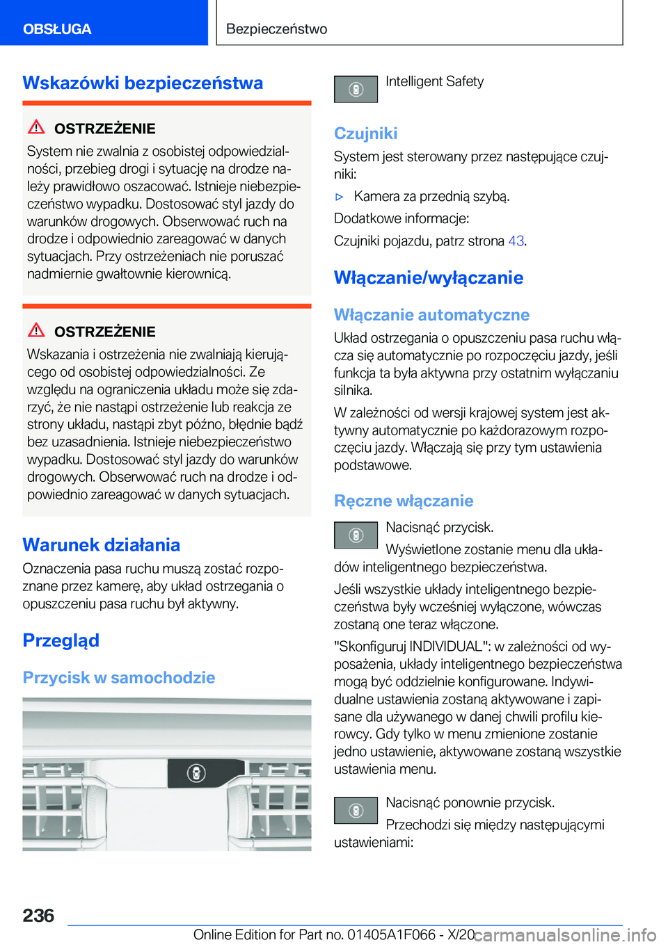 BMW X7 2021  Instrukcja obsługi (in Polish) �W�s�k�a�z�