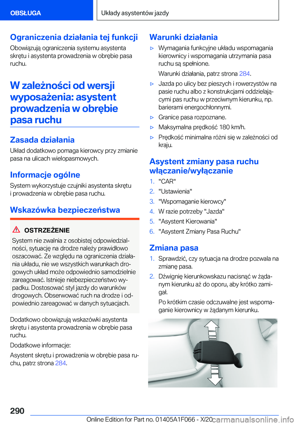 BMW X7 2021  Instrukcja obsługi (in Polish) �O�g�r�a�n�i�c�z�e�n�i�a��d�z�i�a�ł�a�n�i�a��t�e�j��f�u�n�k�c�j�i
�O�b�o�w�i�