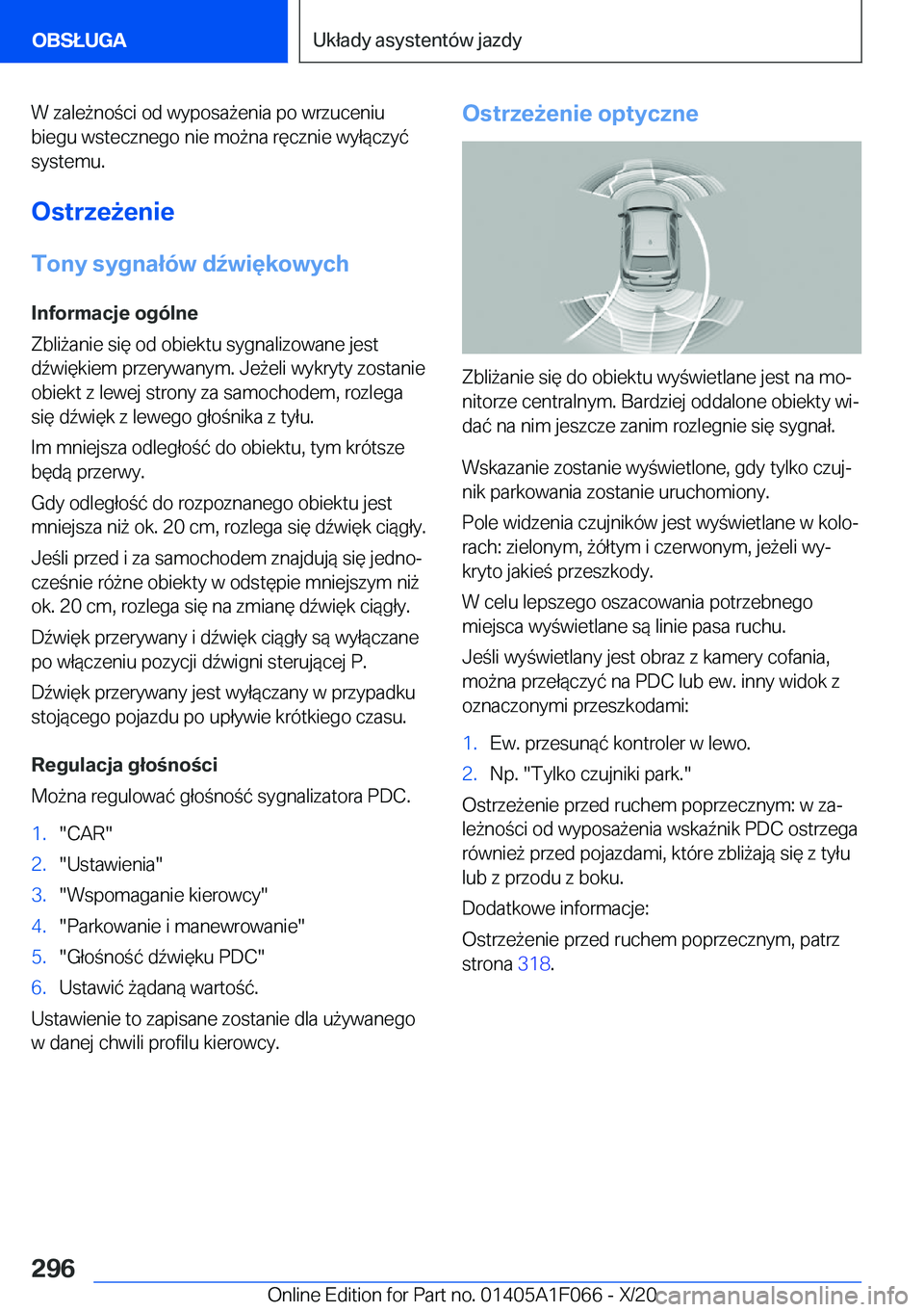 BMW X7 2021  Instrukcja obsługi (in Polish) �W��z�a�l�e9�n�o�c�i��o�d��w�y�p�o�s�a9�e�n�i�a��p�o��w�r�z�u�c�e�n�i�u
�b�i�e�g�u��w�s�t�e�c�z�n�e�g�o��n�i�e��m�o9�n�a��r�