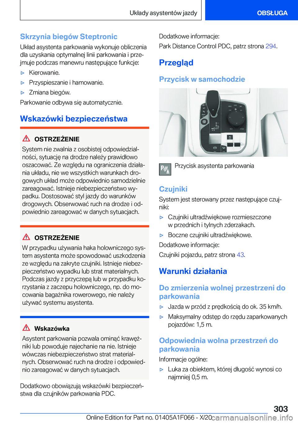 BMW X7 2021  Instrukcja obsługi (in Polish) �S�k�r�z�y�n�i�a��b�i�e�g�