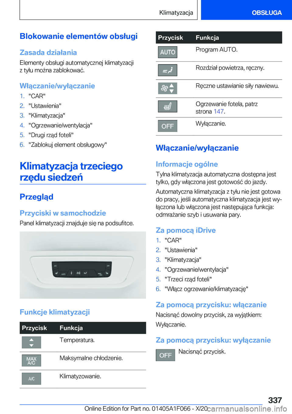 BMW X7 2021  Instrukcja obsługi (in Polish) �B�l�o�k�o�w�a�n�i�e��e�l�e�m�e�n�t�
