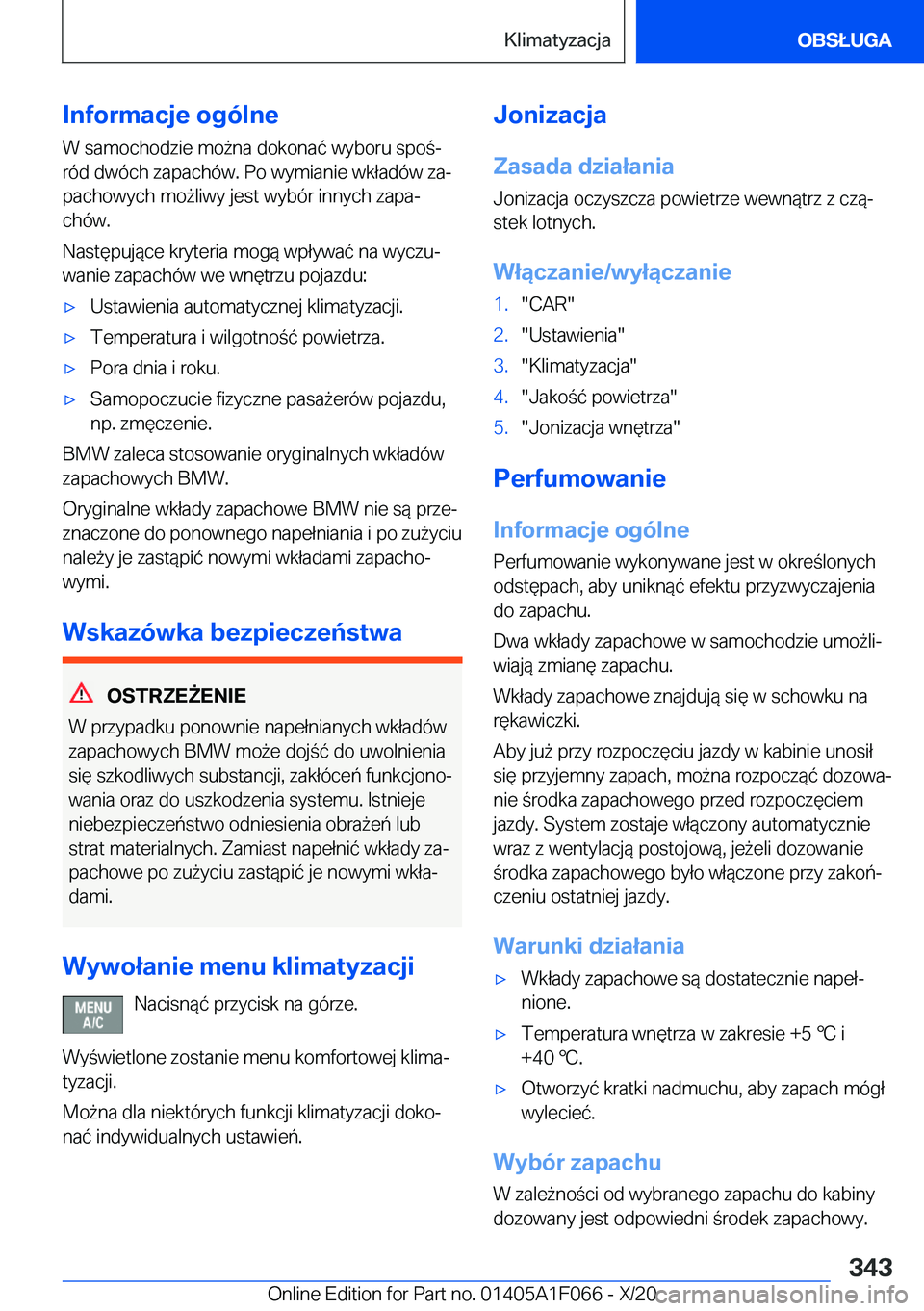 BMW X7 2021  Instrukcja obsługi (in Polish) �I�n�f�o�r�m�a�c�j�e��o�g�
