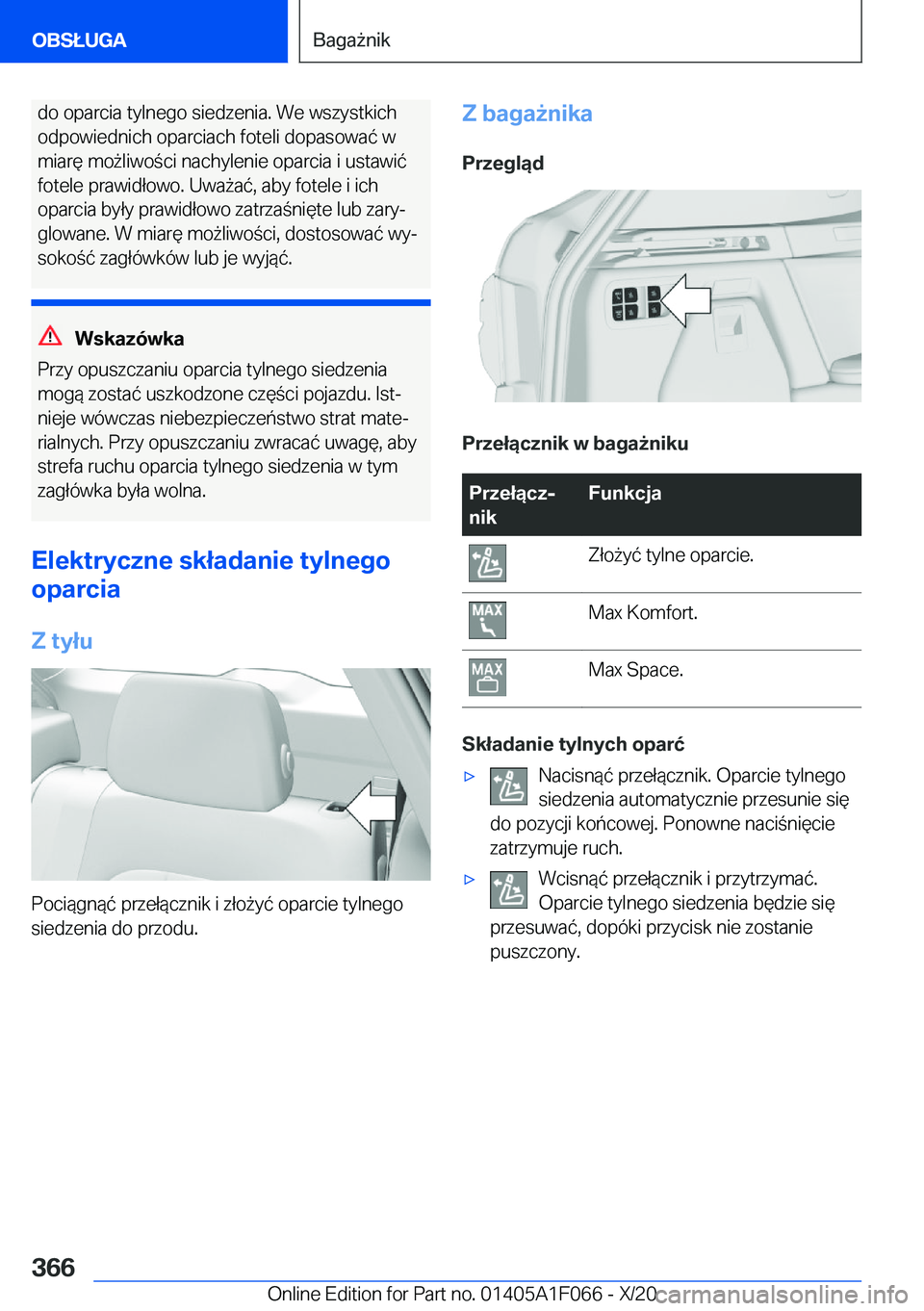 BMW X7 2021  Instrukcja obsługi (in Polish) �d�o��o�p�a�r�c�i�a��t�y�l�n�e�g�o��s�i�e�d�z�e�n�i�a�.��W�e��w�s�z�y�s�t�k�i�c�h
�o�d�p�o�w�i�e�d�n�i�c�h��o�p�a�r�c�i�a�c�h��f�o�t�e�l�i��d�o�p�a�s�o�w�a�