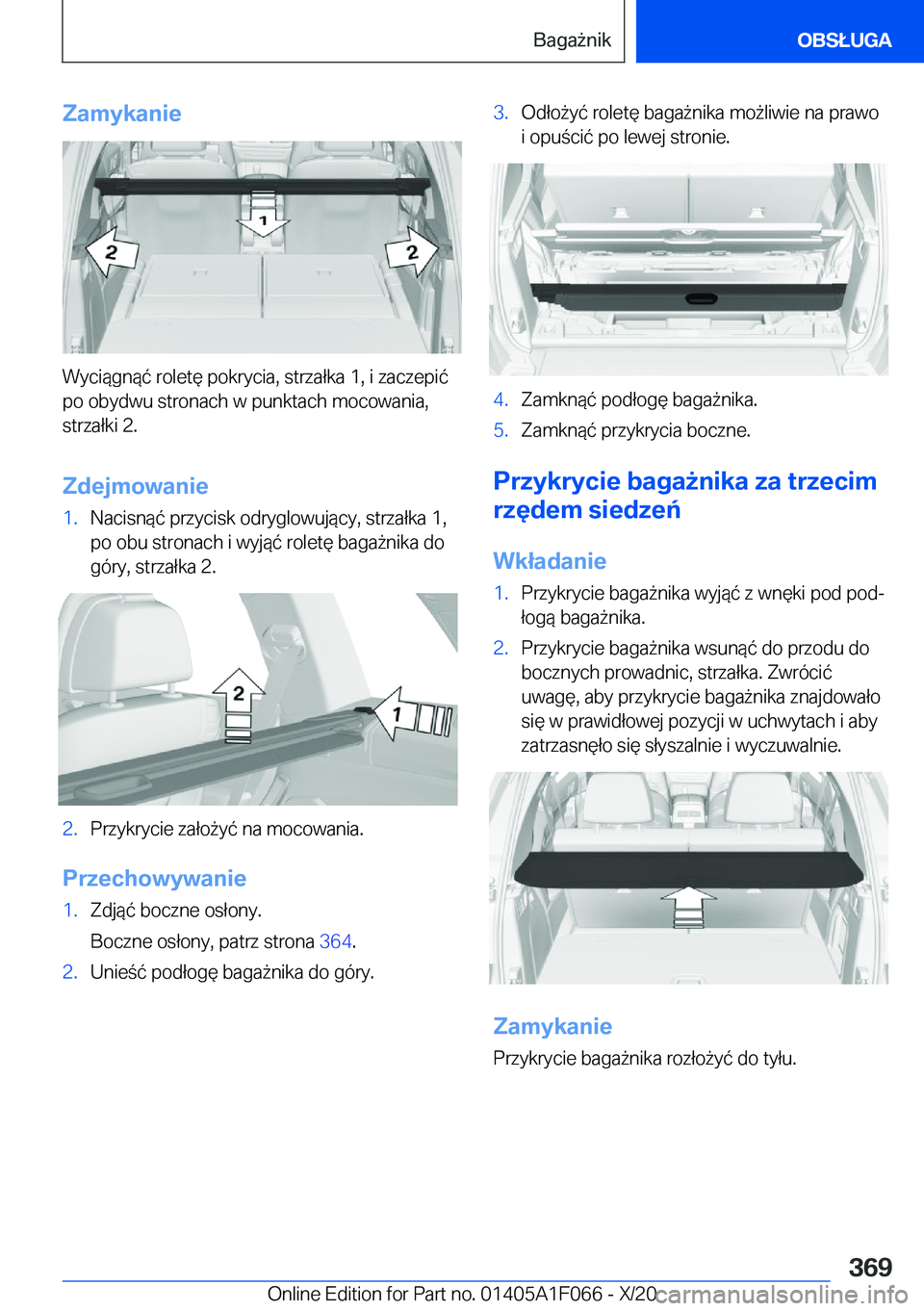 BMW X7 2021  Instrukcja obsługi (in Polish) �Z�a�m�y�k�a�n�i�e
�W�y�c�i�