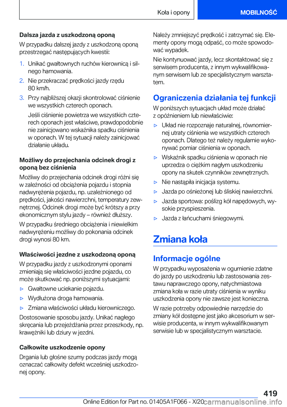 BMW X7 2021  Instrukcja obsługi (in Polish) �D�a�l�s�z�a��j�a�z�d�a��z��u�s�z�k�o�d�z�o�n�ą��o�p�o�n�ą�W��p�r�z�y�p�a�d�k�u��d�a�l�s�z�e�j��j�a�z�d�y��z��u�s�z�k�o�d�z�o�n�