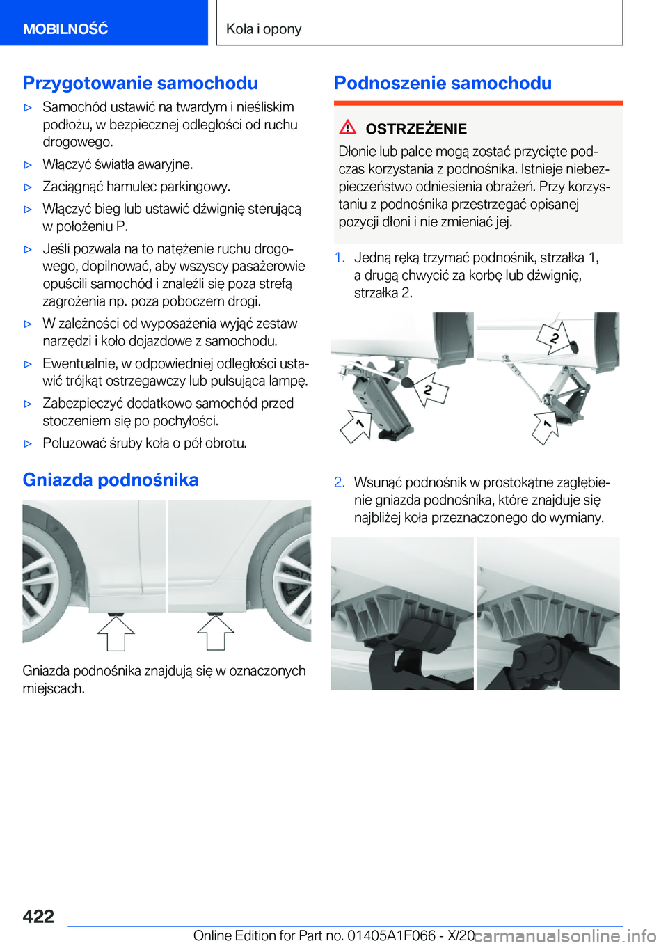 BMW X7 2021  Instrukcja obsługi (in Polish) �P�r�z�y�g�o�t�o�w�a�n�i�e��s�a�m�o�c�h�o�d�u'x�S�a�m�o�c�h�