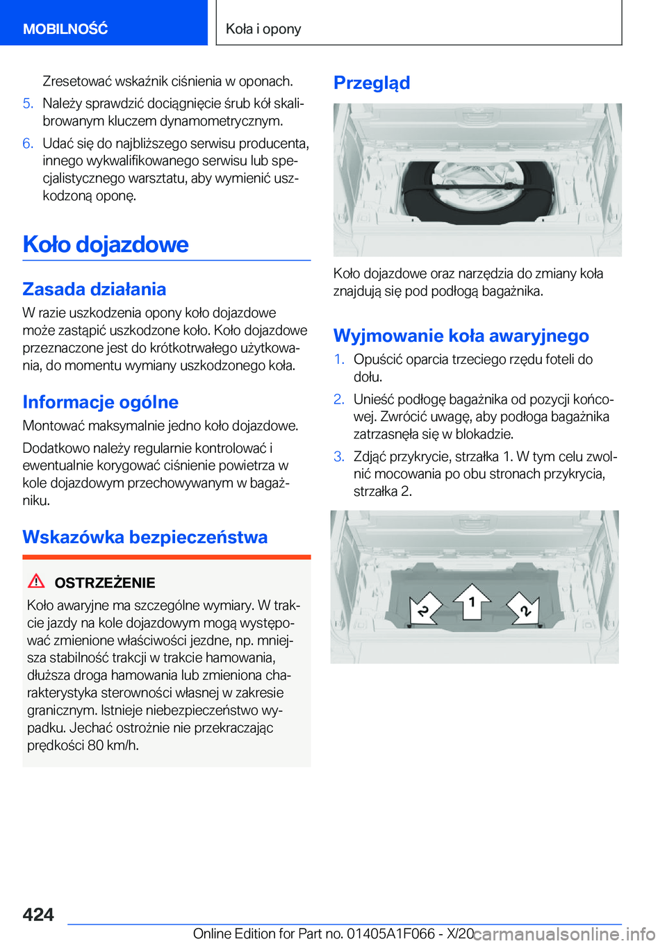 BMW X7 2021  Instrukcja obsługi (in Polish) �Z�r�e�s�e�t�o�w�a�