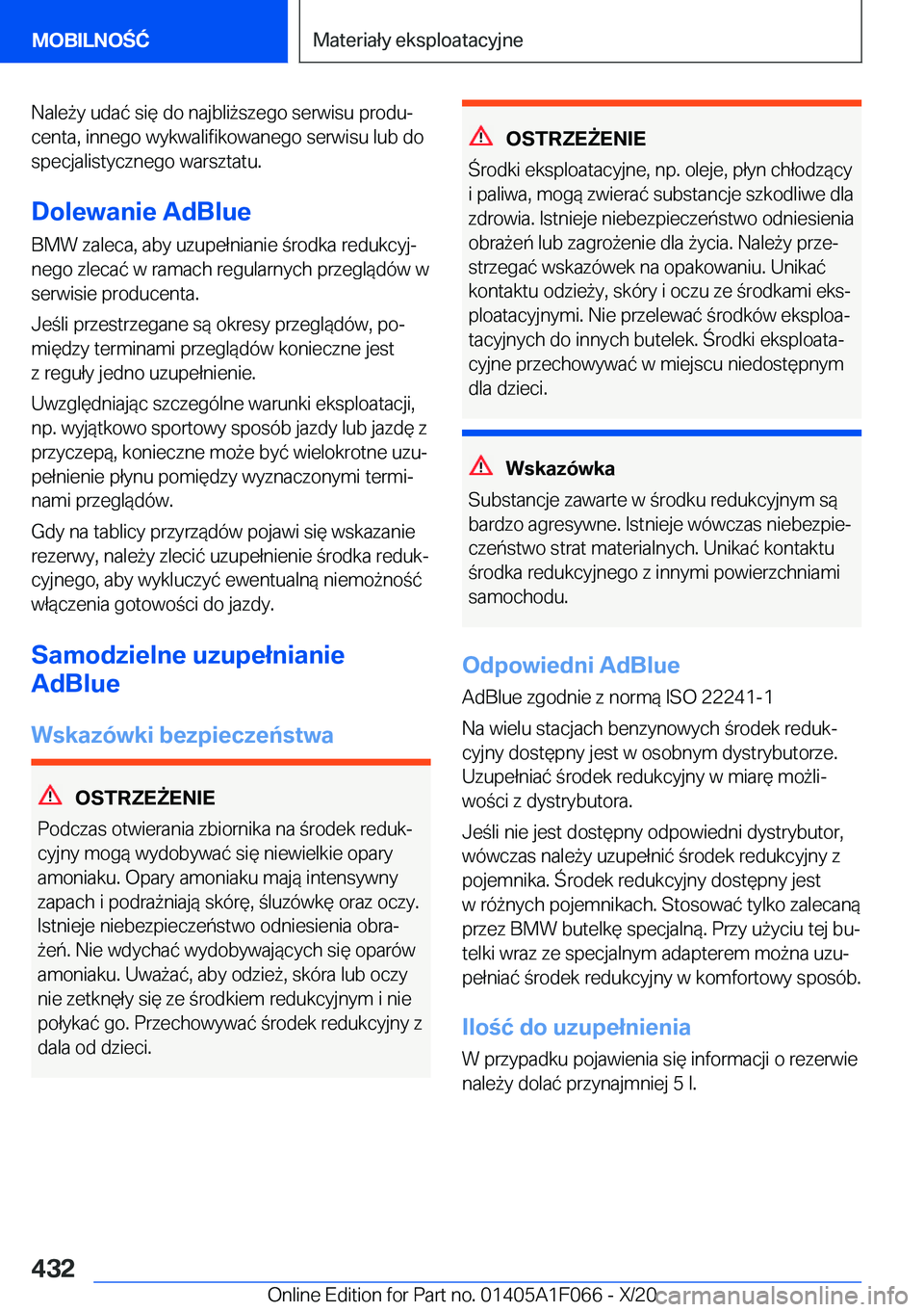 BMW X7 2021  Instrukcja obsługi (in Polish) �N�a�l�e9�y��u�d�a�