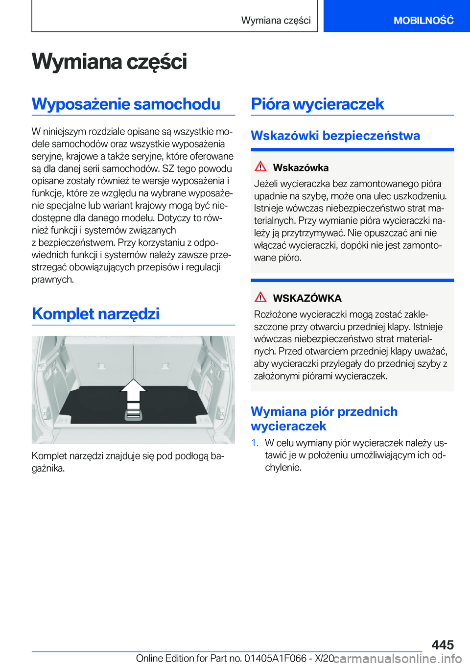BMW X7 2021  Instrukcja obsługi (in Polish) �W�y�m�i�a�n�a��c�z�