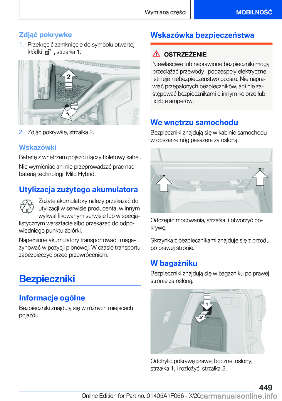 BMW X7 2021  Instrukcja obsługi (in Polish) �Z�d�j�ą�ć��p�o�k�r�y�w�k�