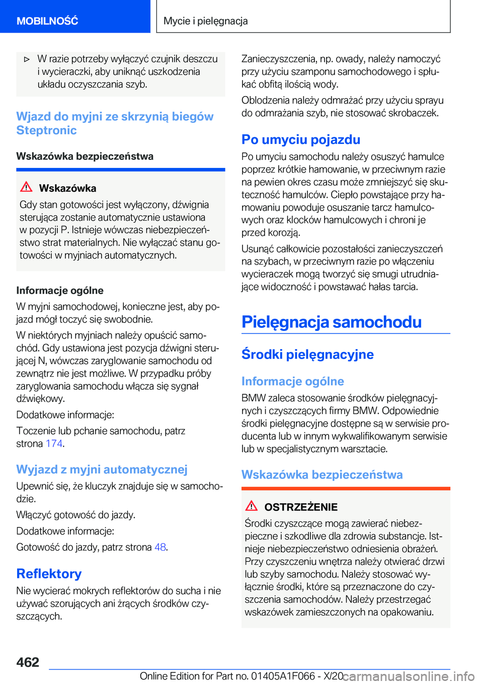 BMW X7 2021  Instrukcja obsługi (in Polish) 'x�W��r�a�z�i�e��p�o�t�r�z�e�b�y��w�y�ł�