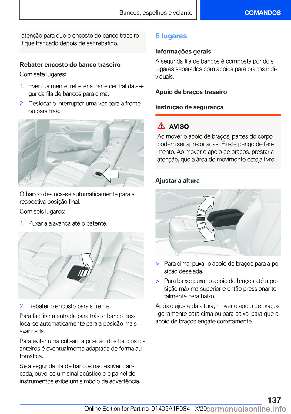 BMW X7 2021  Manual do condutor (in Portuguese) �a�t�e�n�