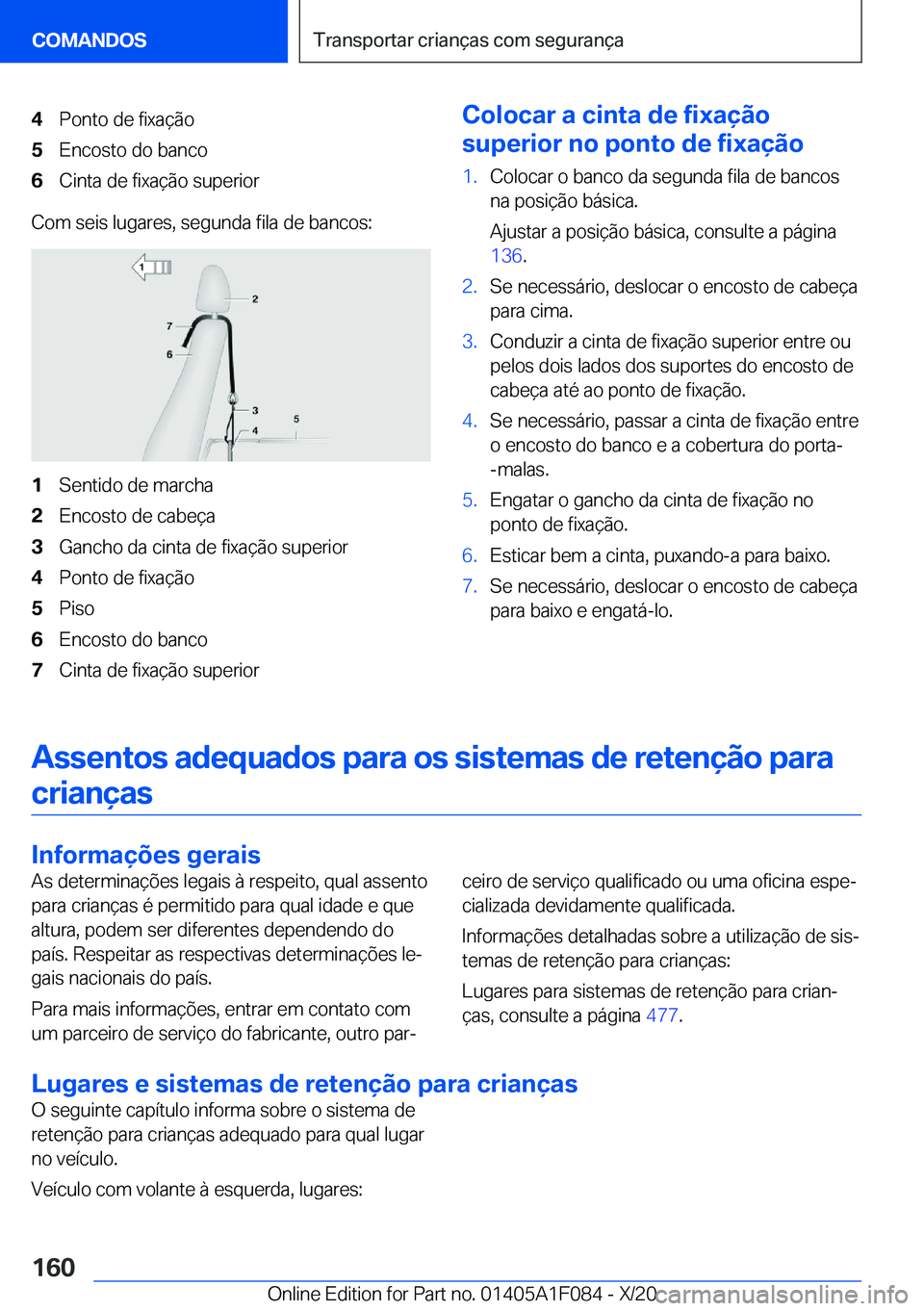 BMW X7 2021  Manual do condutor (in Portuguese) �4�P�o�n�t�o��d�e��f�i�x�a�