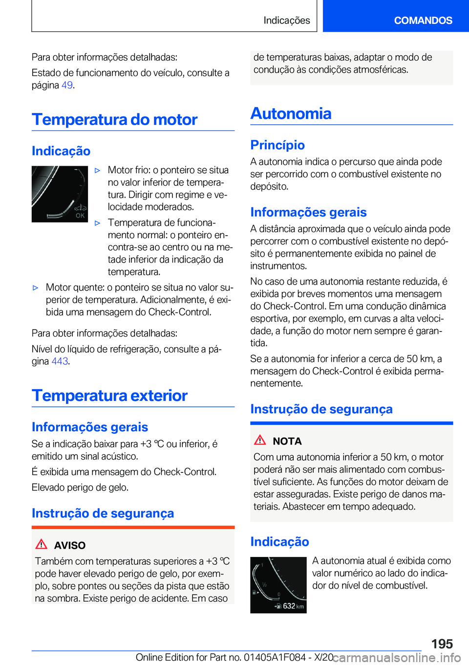 BMW X7 2021  Manual do condutor (in Portuguese) �P�a�r�a��o�b�t�e�r��i�n�f�o�r�m�a�