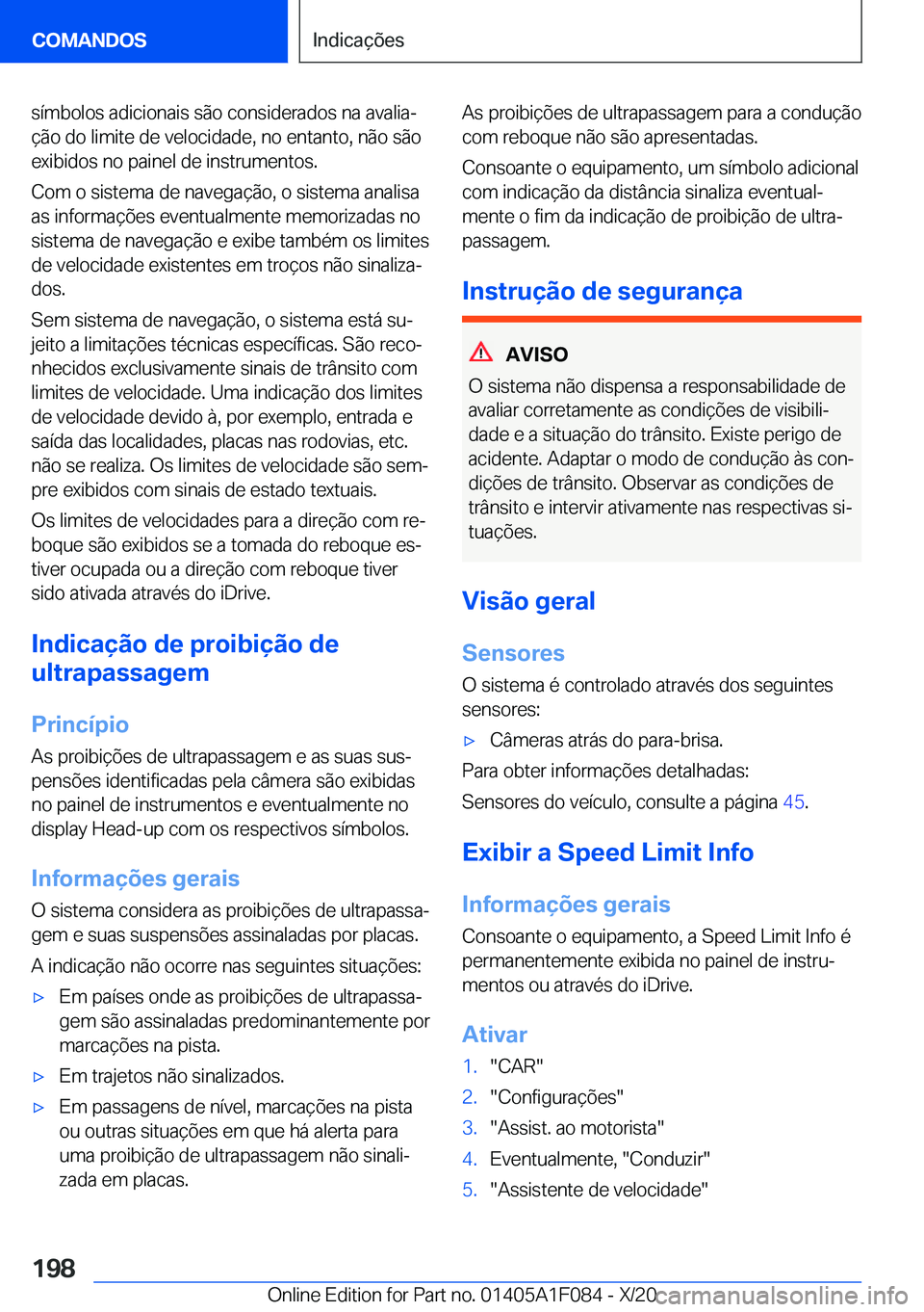 BMW X7 2021  Manual do condutor (in Portuguese) �s�