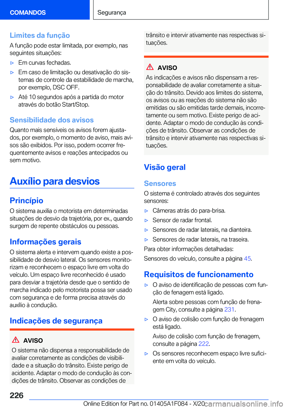 BMW X7 2021  Manual do condutor (in Portuguese) �L�i�m�i�t�e�s��d�a��f�u�n�