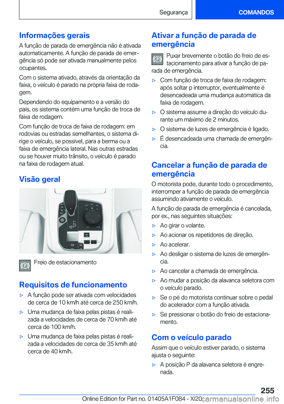 BMW X7 2021  Manual do condutor (in Portuguese) �I�n�f�o�r�m�a�