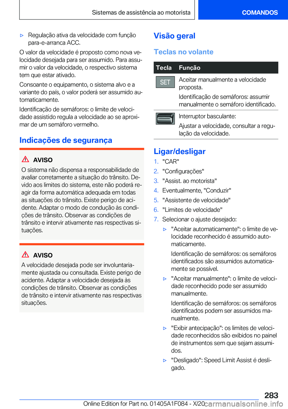 BMW X7 2021  Manual do condutor (in Portuguese) x�R�e�g�u�l�a�