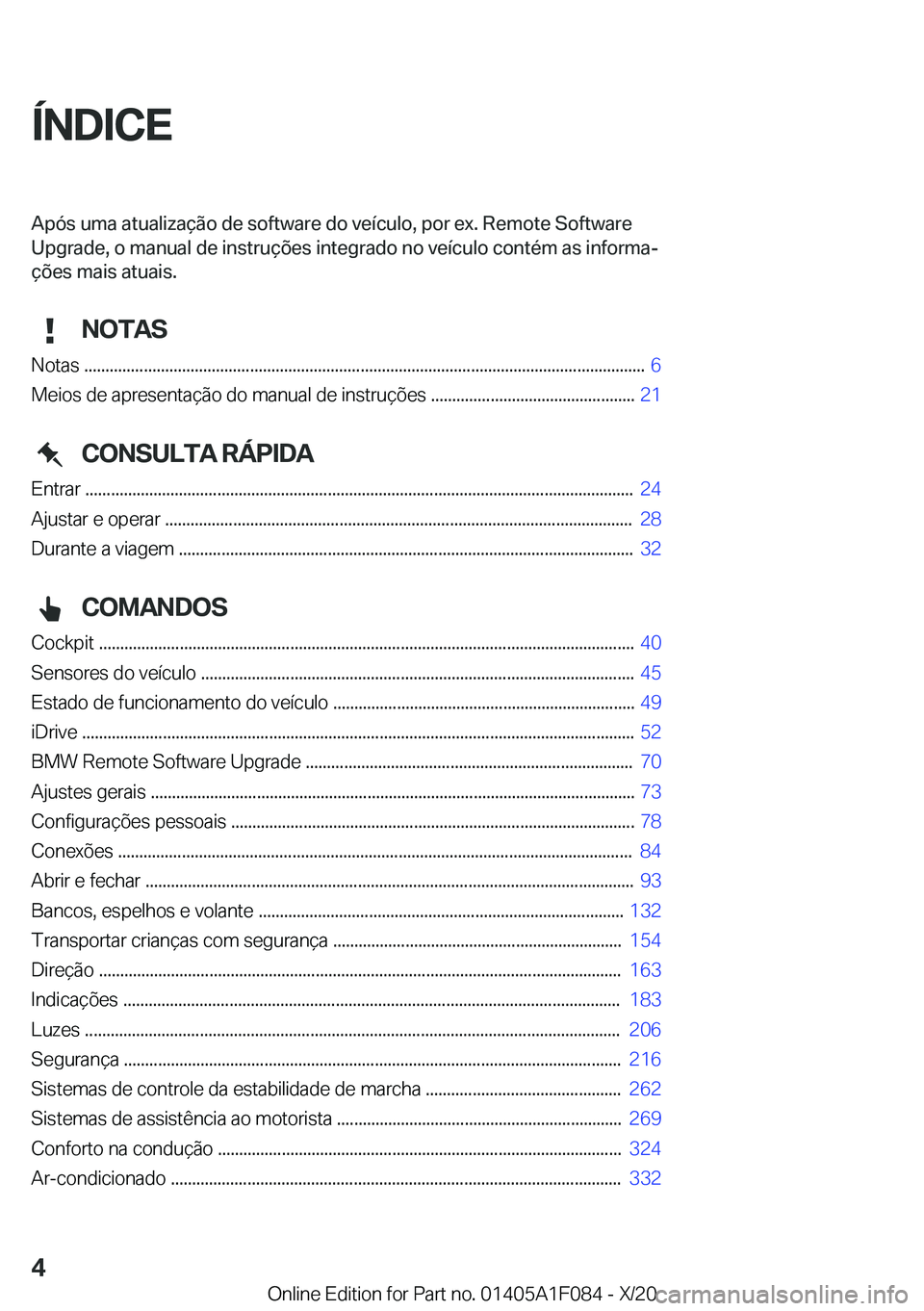 BMW X7 2021  Manual do condutor (in Portuguese) �