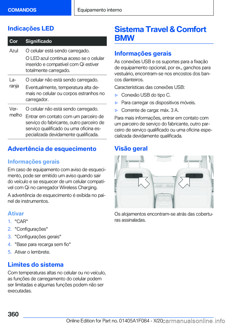 BMW X7 2021  Manual do condutor (in Portuguese) �I�n�d�i�c�a�