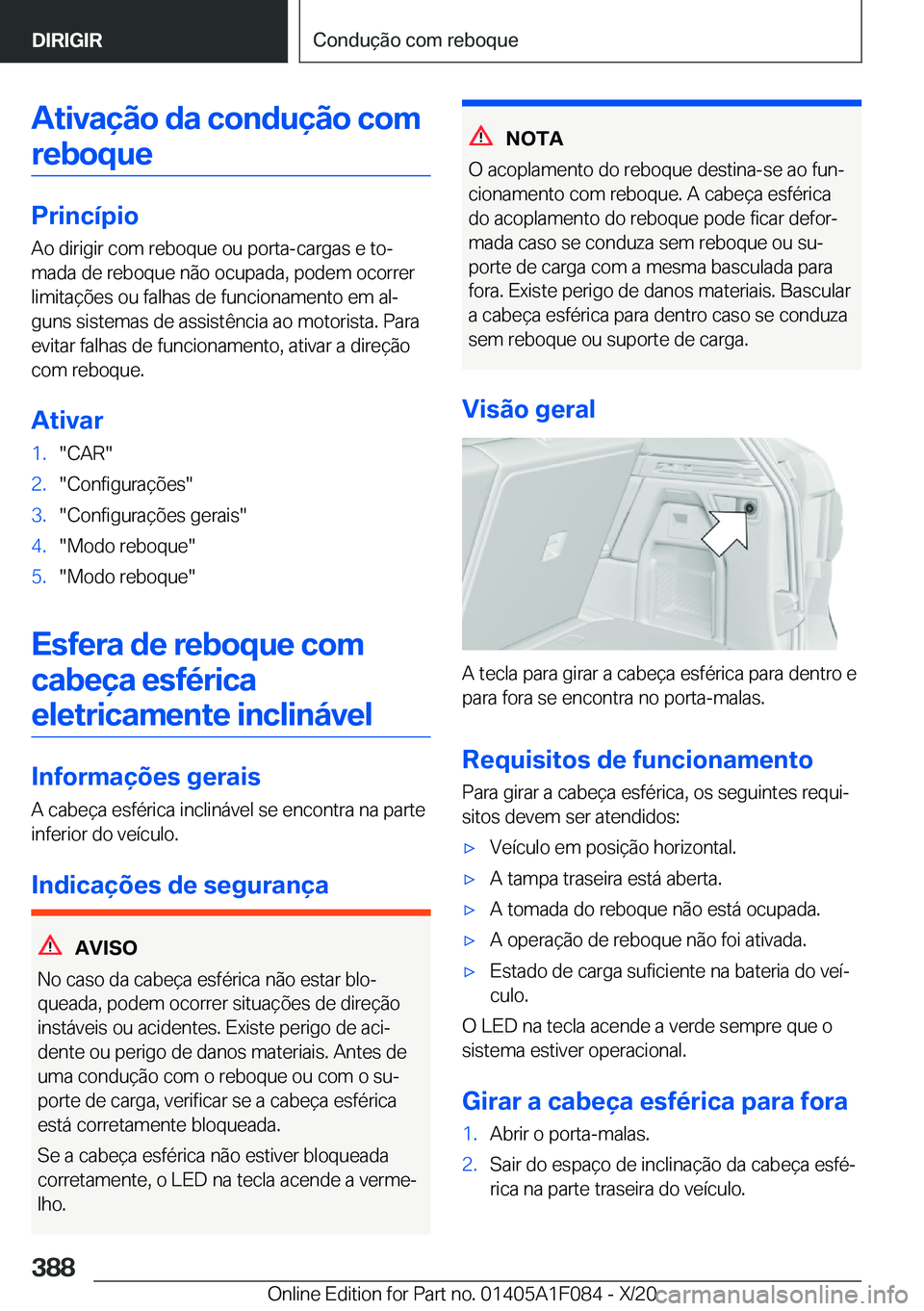 BMW X7 2021  Manual do condutor (in Portuguese) �A�t�i�v�a�