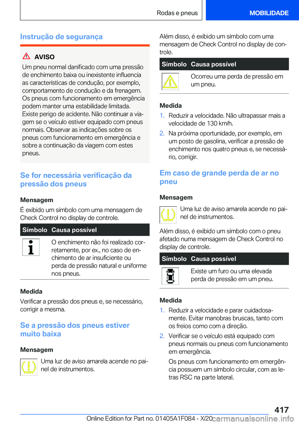 BMW X7 2021  Manual do condutor (in Portuguese) �I�n�s�t�r�u�