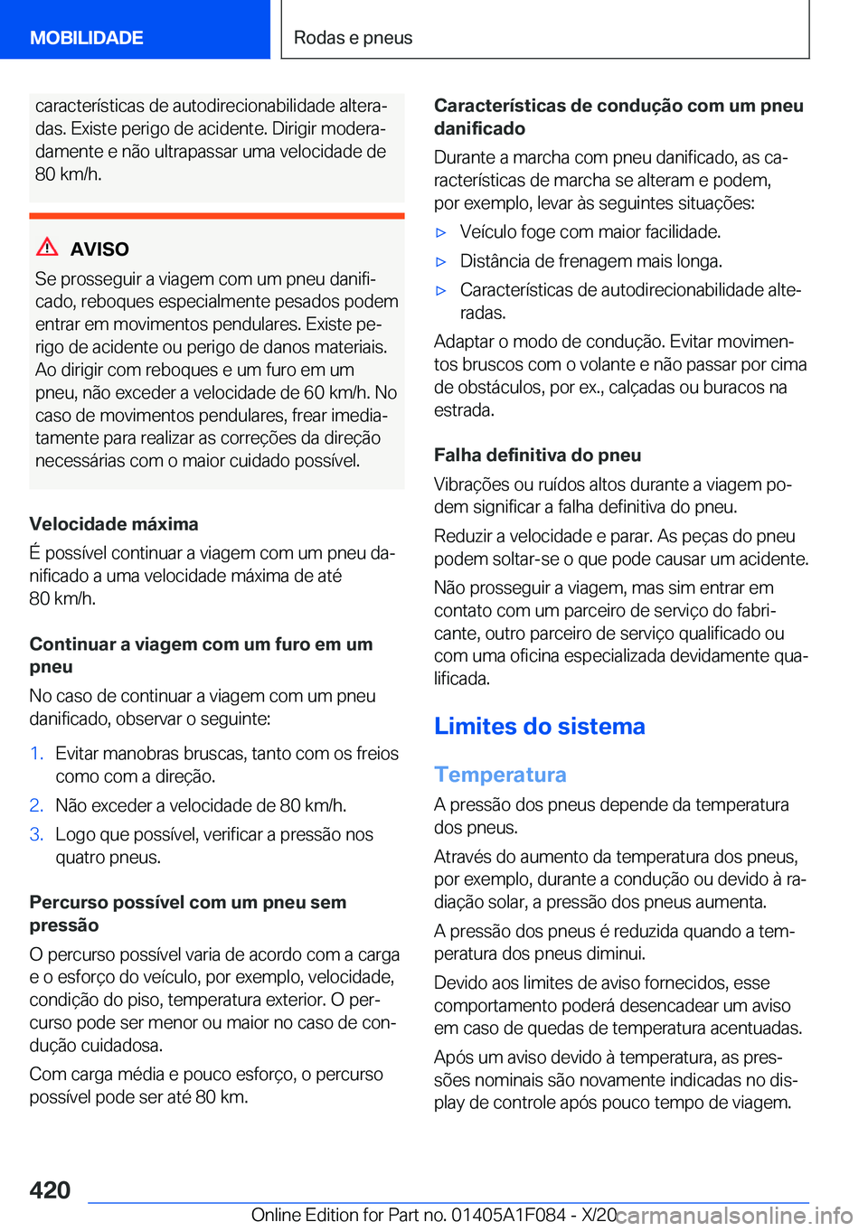 BMW X7 2021  Manual do condutor (in Portuguese) �c�a�r�a�c�t�e�r�