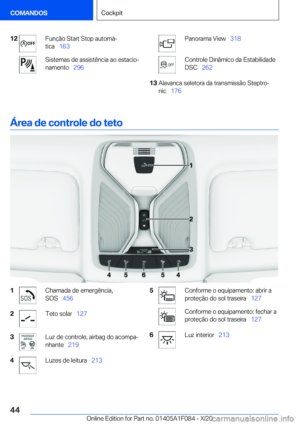 BMW X7 2021  Manual do condutor (in Portuguese) �1�2�F�u�n�