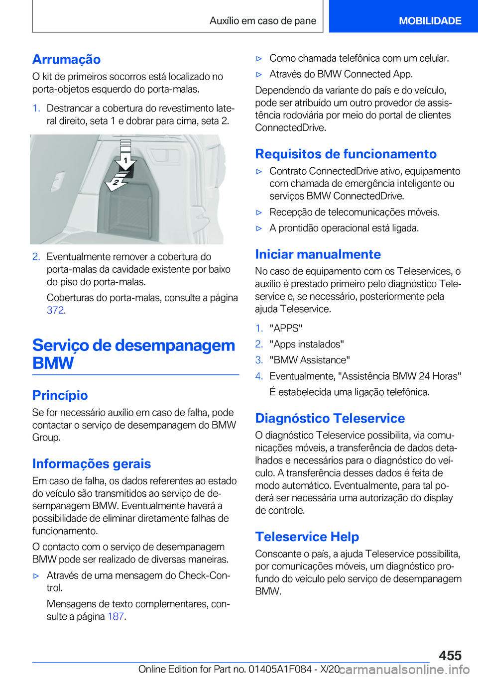 BMW X7 2021  Manual do condutor (in Portuguese) �A�r�r�u�m�a�