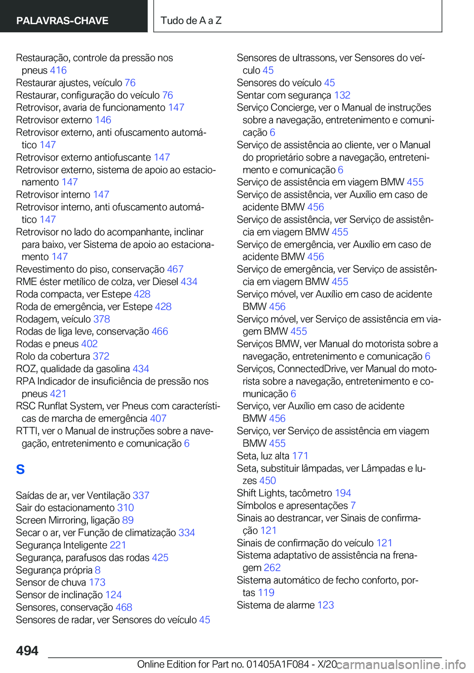 BMW X7 2021  Manual do condutor (in Portuguese) �R�e�s�t�a�u�r�a�