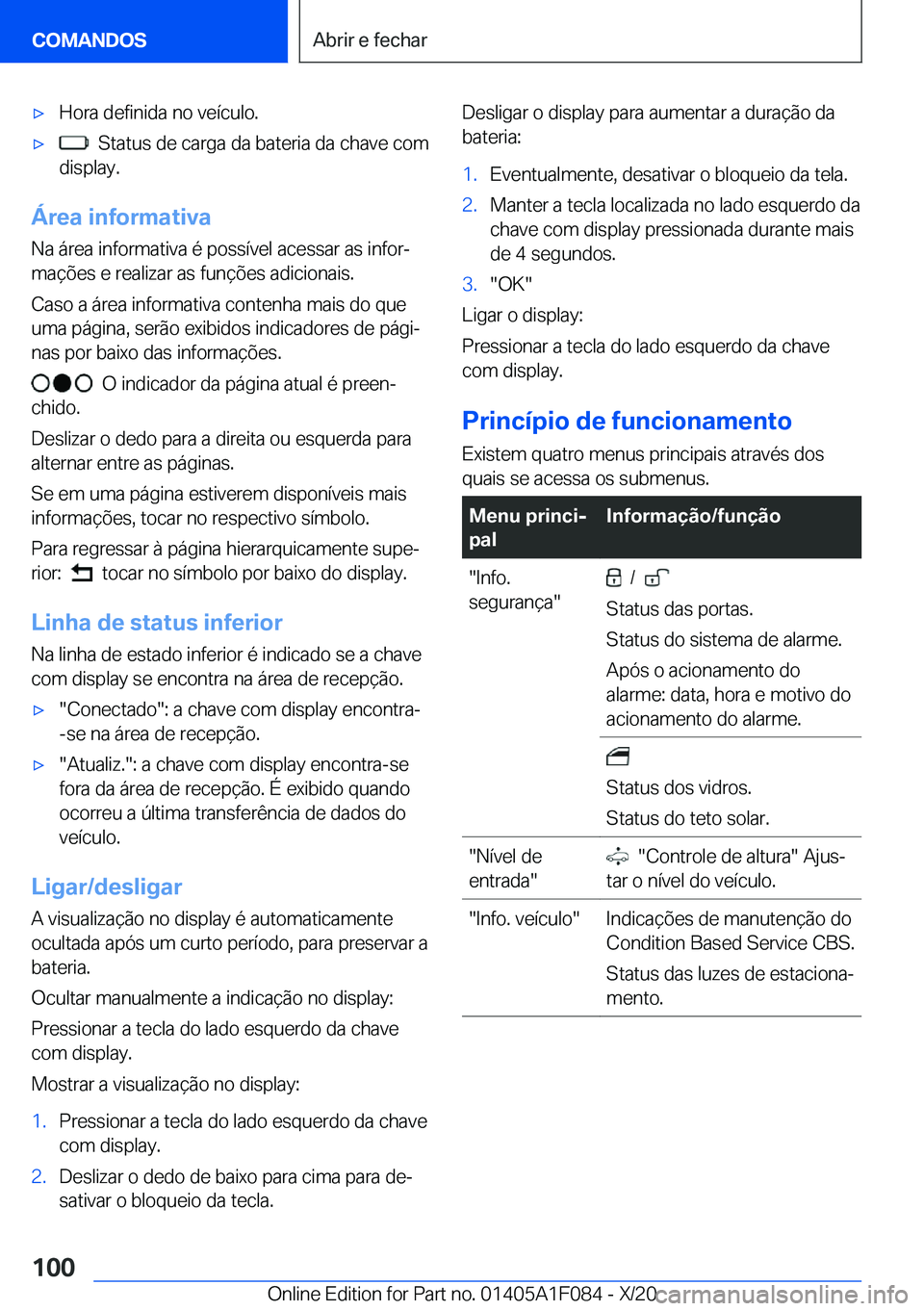 BMW X7 2021  Manual do condutor (in Portuguese) x�H�o�r�a��d�e�f�i�n�i�d�a��n�o��v�e�