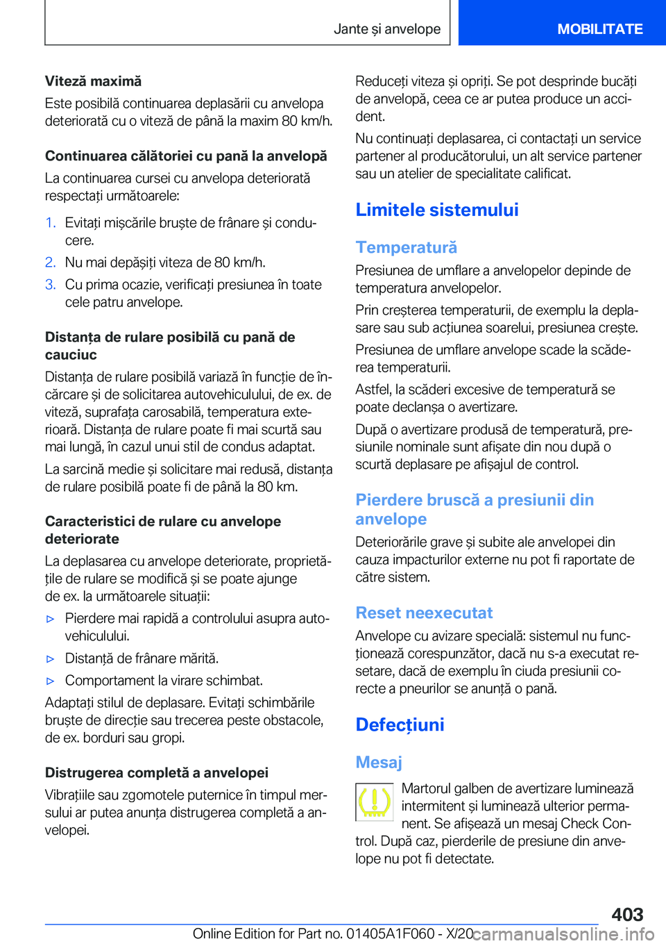 BMW X7 2021  Ghiduri De Utilizare (in Romanian) �V�i�t�e�z�