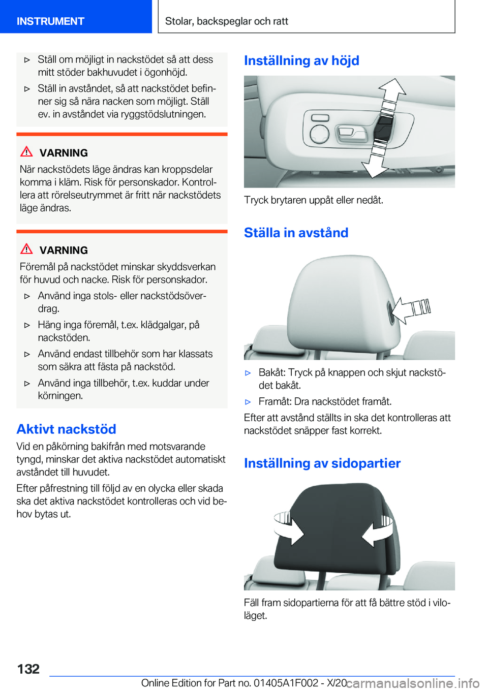 BMW X7 2021  InstruktionsbÖcker (in Swedish) 'x�S�t�ä�l�l��o�m��m�
