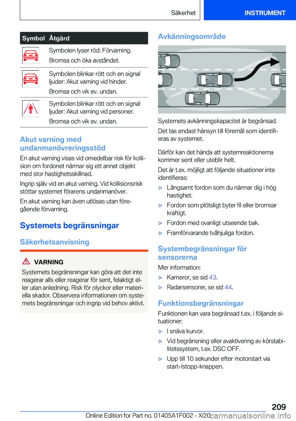 BMW X7 2021  InstruktionsbÖcker (in Swedish) �S�y�m�b�o�l�Å�t�g�ä�r�d�S�y�m�b�o�l�e�n��l�y�s�e�r��r�