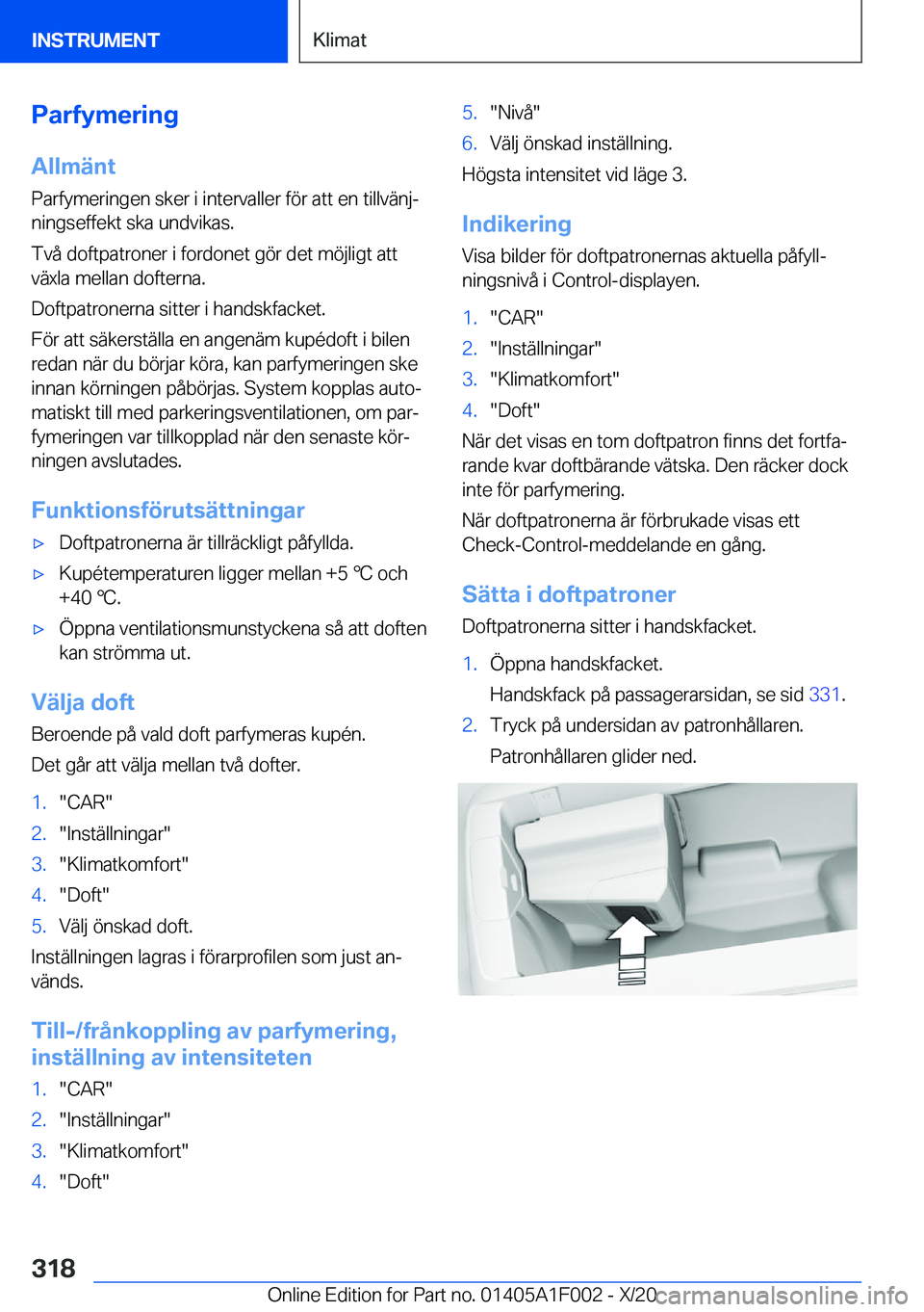 BMW X7 2021  InstruktionsbÖcker (in Swedish) �P�a�r�f�y�m�e�r�i�n�g
�A�l�l�m�ä�n�t �P�a�r�f�y�m�e�r�i�n�g�e�n��s�k�e�r��i��i�n�t�e�r�v�a�l�l�e�r��f�