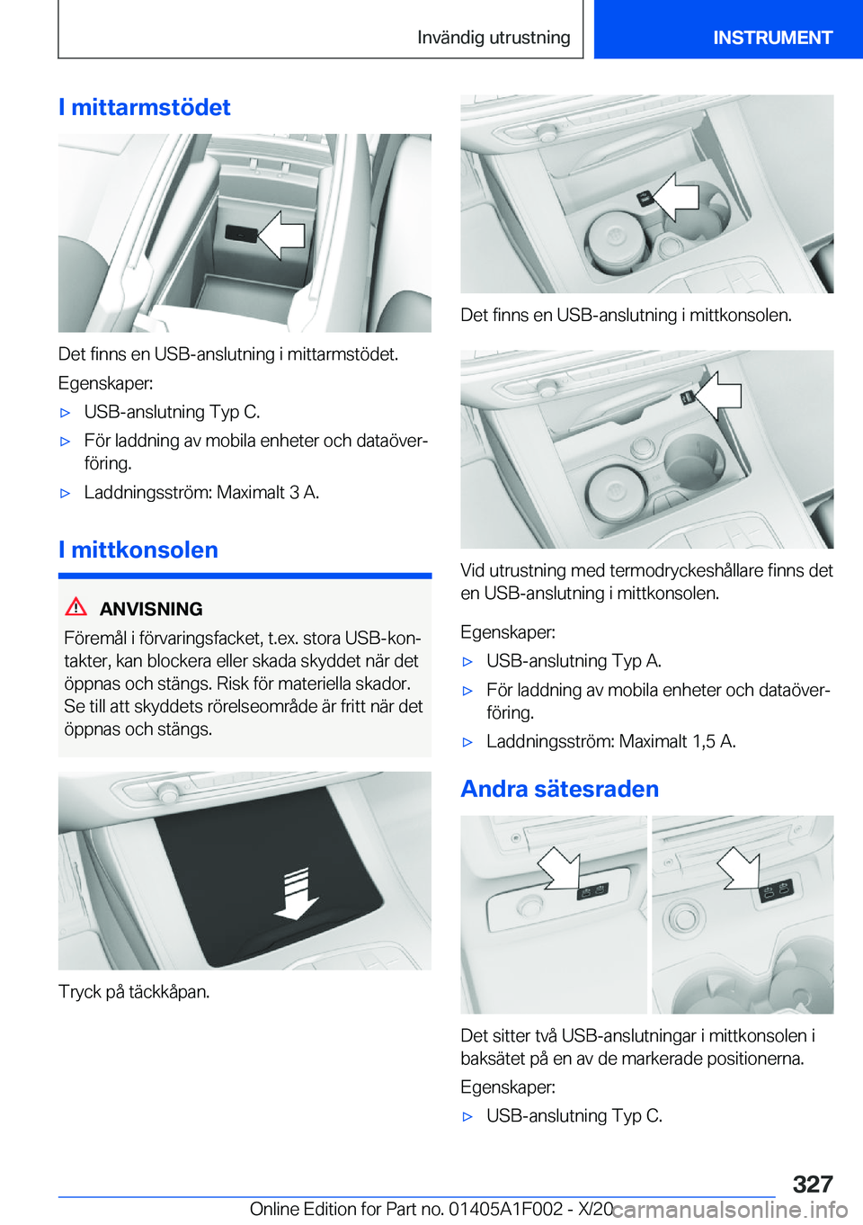 BMW X7 2021  InstruktionsbÖcker (in Swedish) �I��m�i�t�t�a�r�m�s�t�