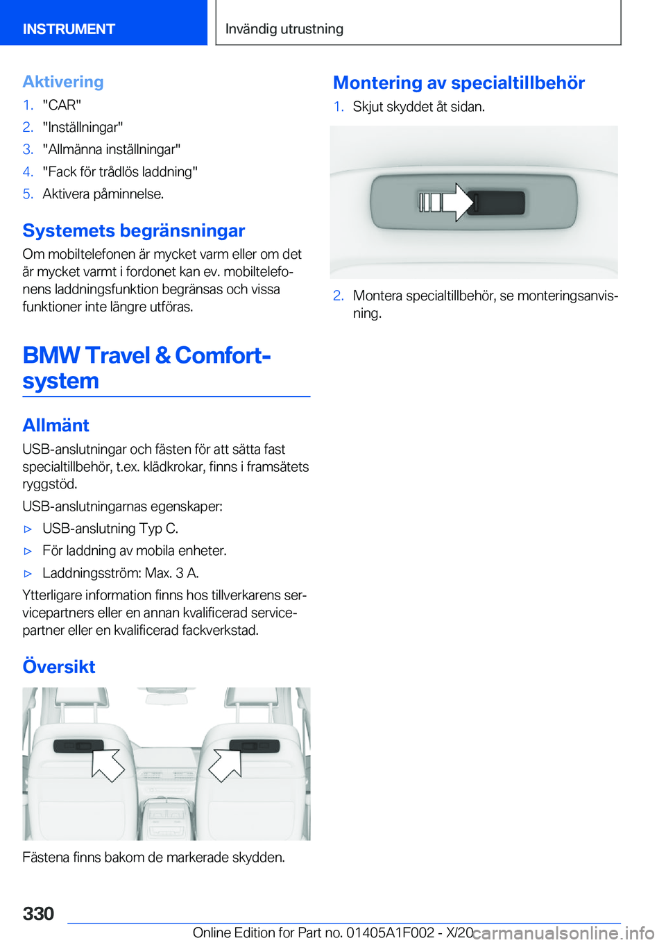 BMW X7 2021  InstruktionsbÖcker (in Swedish) �A�k�t�i�v�e�r�i�n�g�1�.��C�A�R��2�.��I�n�s�t�ä�l�l�n�i�n�g�a�r��3�.��A�l�l�m�ä�n�n�a��i�n�s�t�ä�l�l�n�i�n�g�a�r��4�.��F�a�c�k��f�